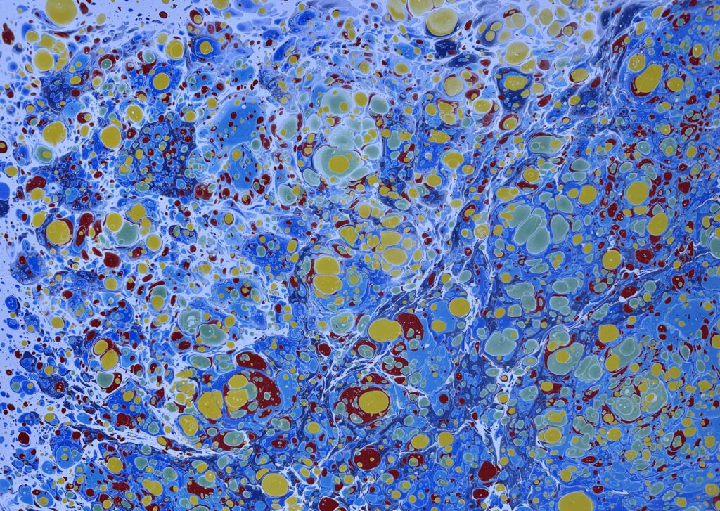 Marbled paper with a stone pattern